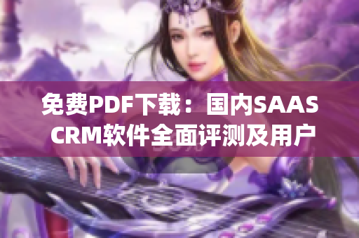 免费PDF下载：国内SAAS CRM软件全面评测及用户指南(1)