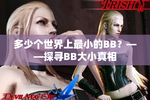 多少个世界上最小的BB？——探寻BB大小真相