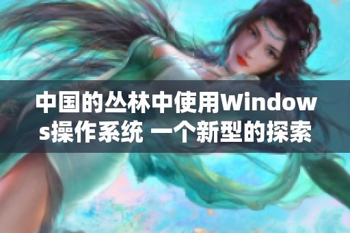 中国的丛林中使用Windows操作系统 一个新型的探索与应用