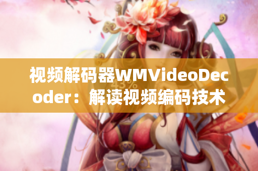 视频解码器WMVideoDecoder：解读视频编码技术的重要角色(1)