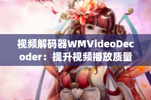 视频解码器WMVideoDecoder：提升视频播放质量的利器(1)